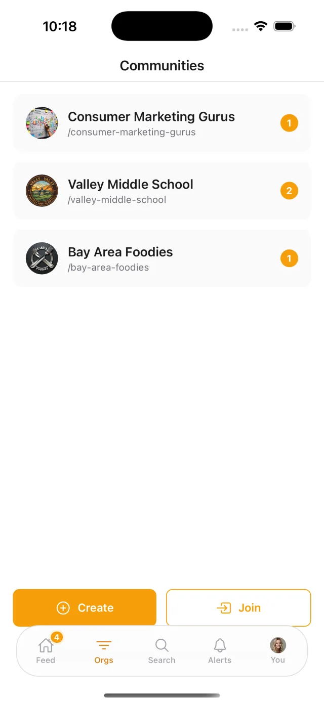 YipYap communities
